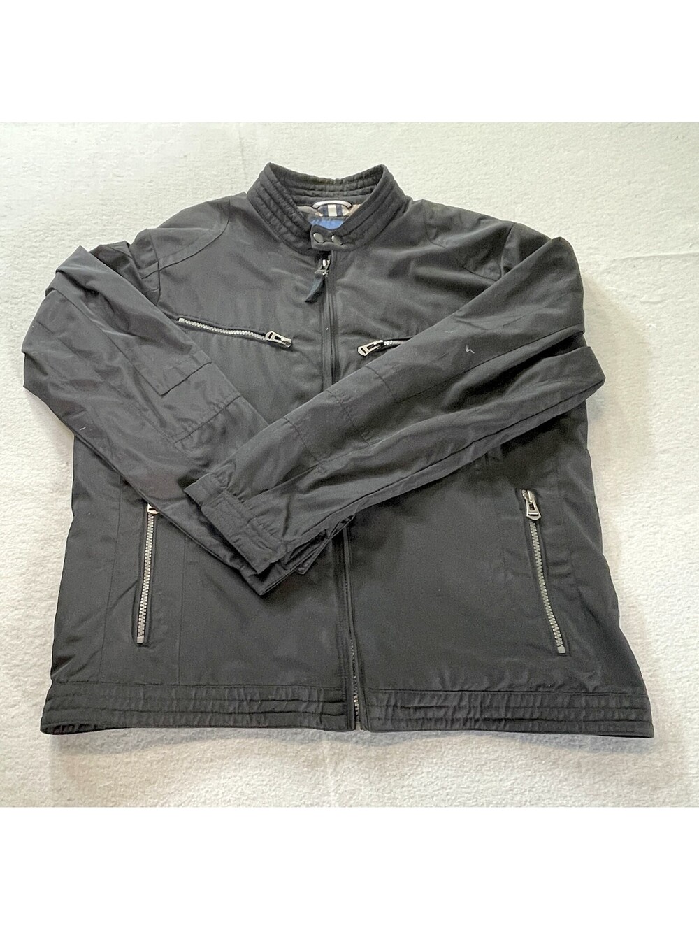 Cole Haan Jacket Men's Size Medium Black Full Zip Packable Jacket